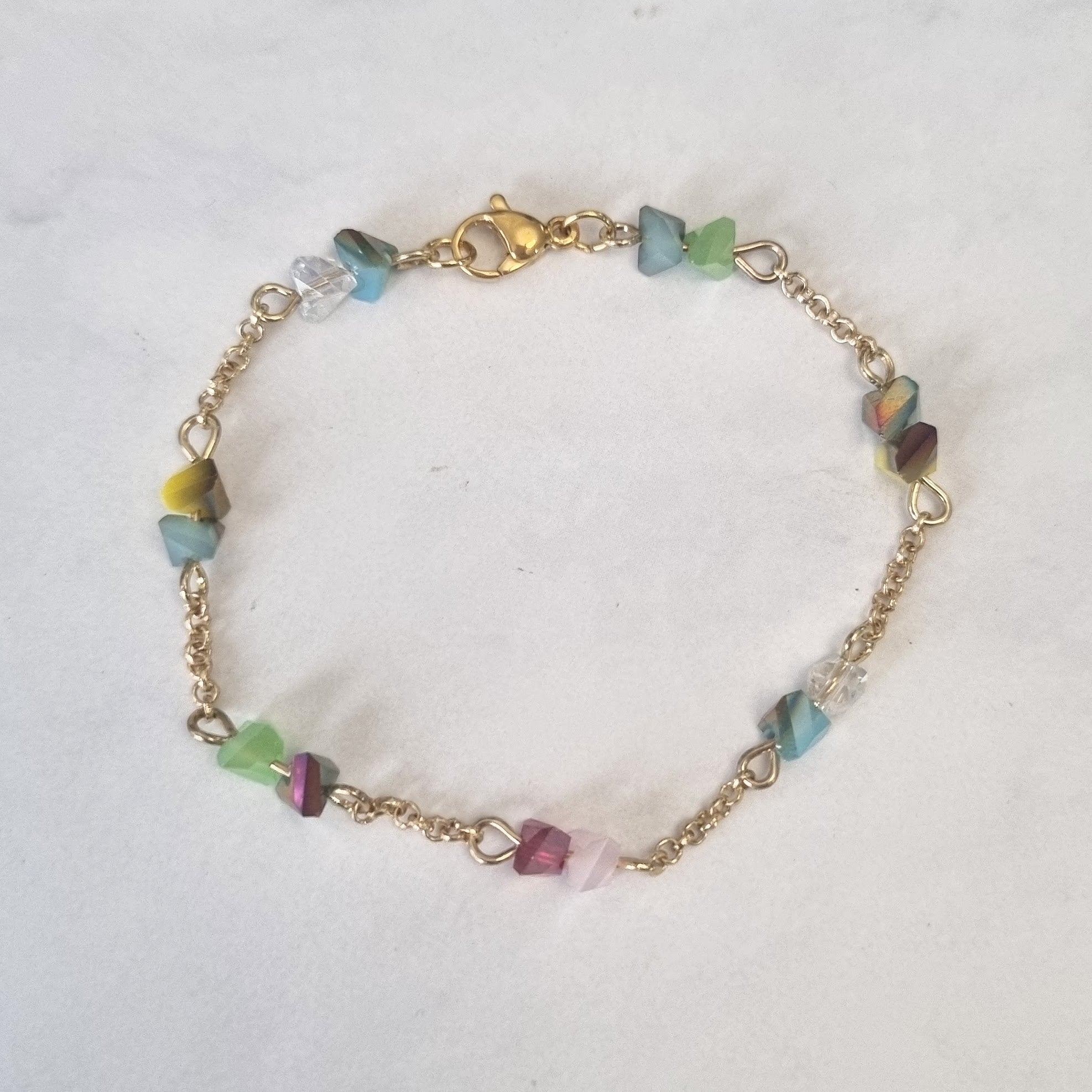 Pulsera Chapa de Oro Colores