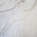 Collar Plata 925 con Chapa de Oro Doble Corbatin