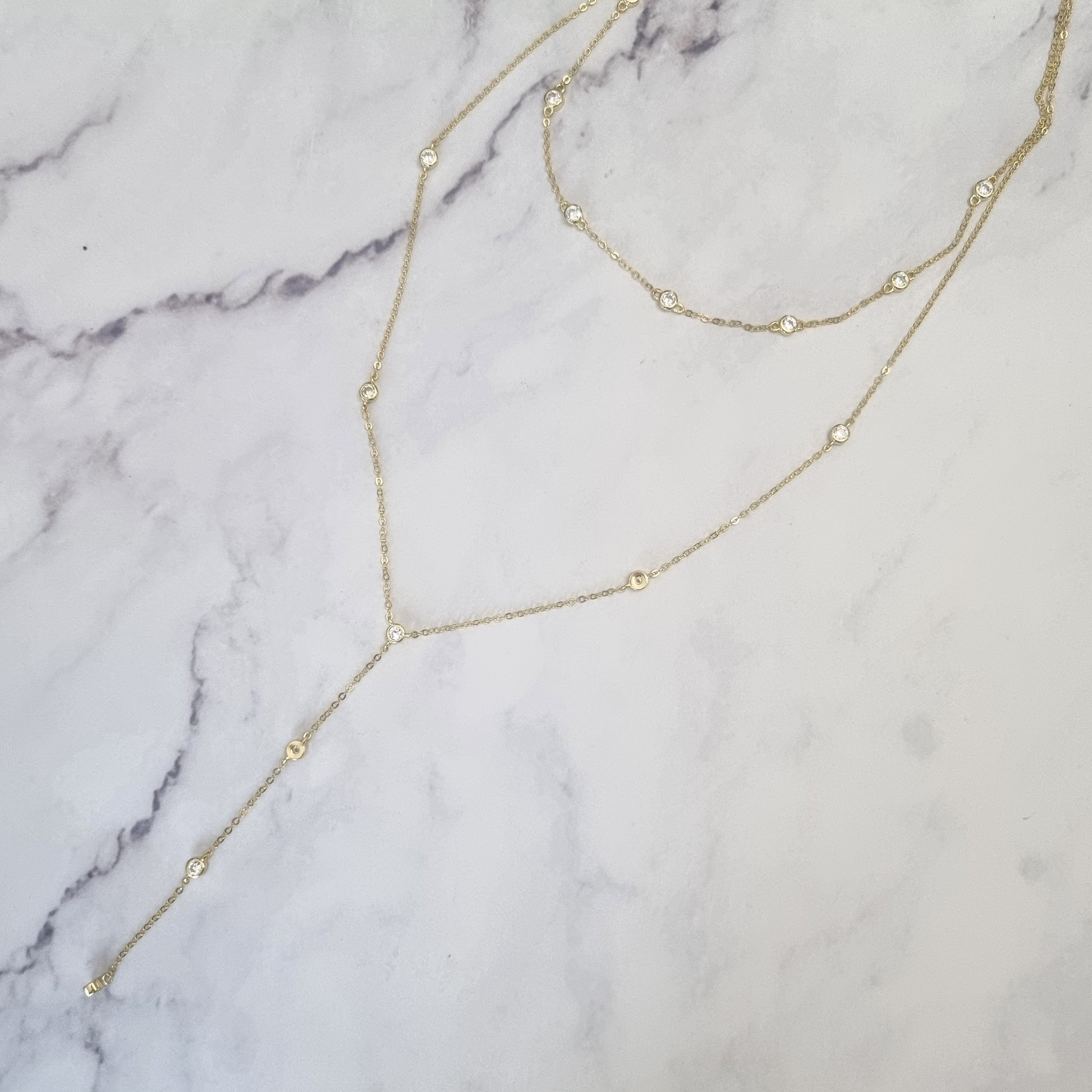 Collar Plata 925 con Chapa de Oro Doble Corbatin