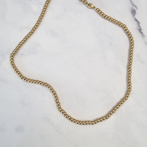 Collar Acero Inoxidable Bolitas
