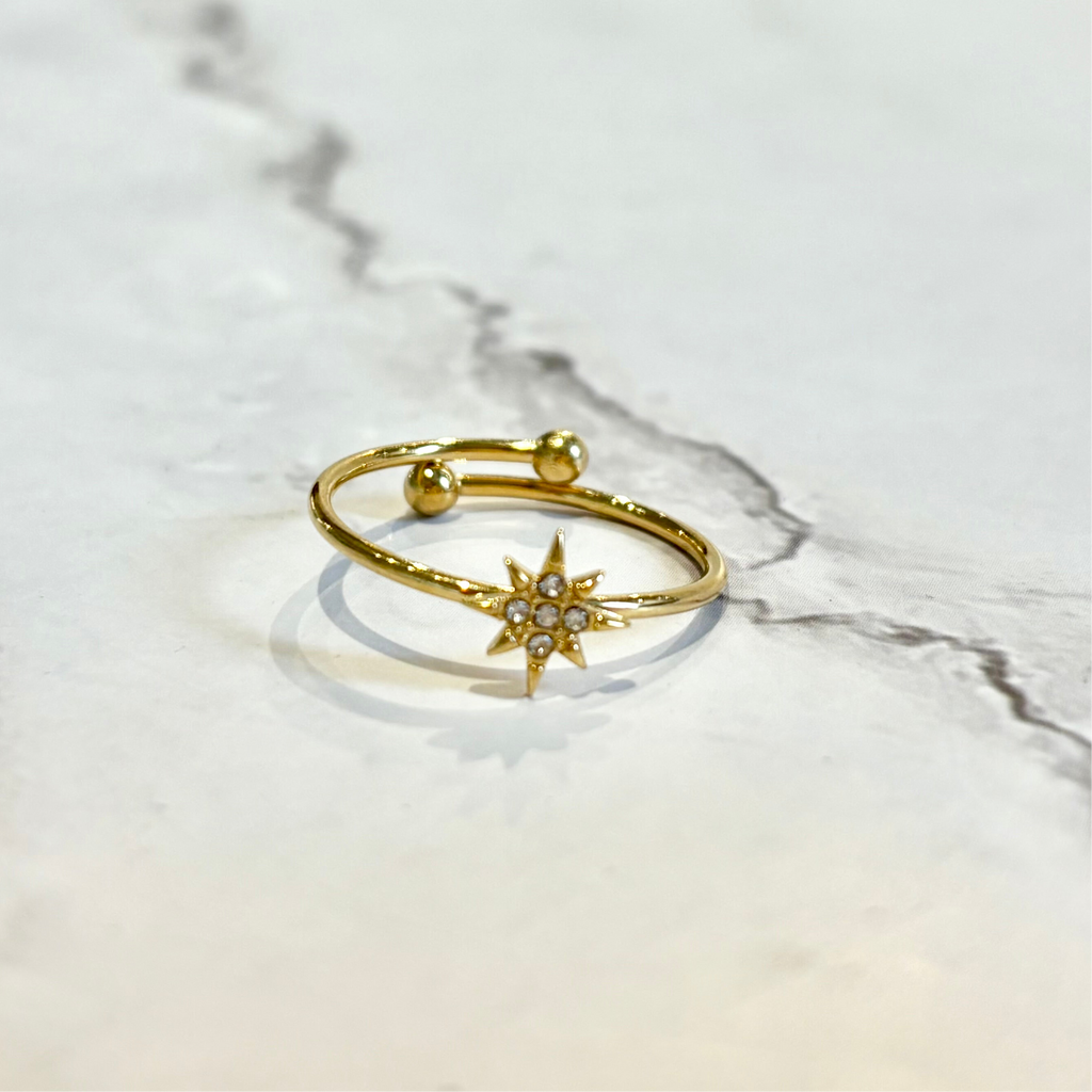 Anillo Acero Inoxidable Destello de Luz