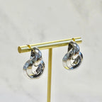 Aretes Acero Inoxidable Silver Circles