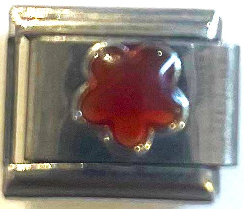 Charm Italian Flor Rosa Cristal