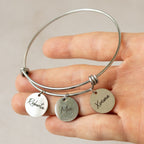 Pulsera Acero Inoxidable Medalla con Nombre Colgante Personalizado