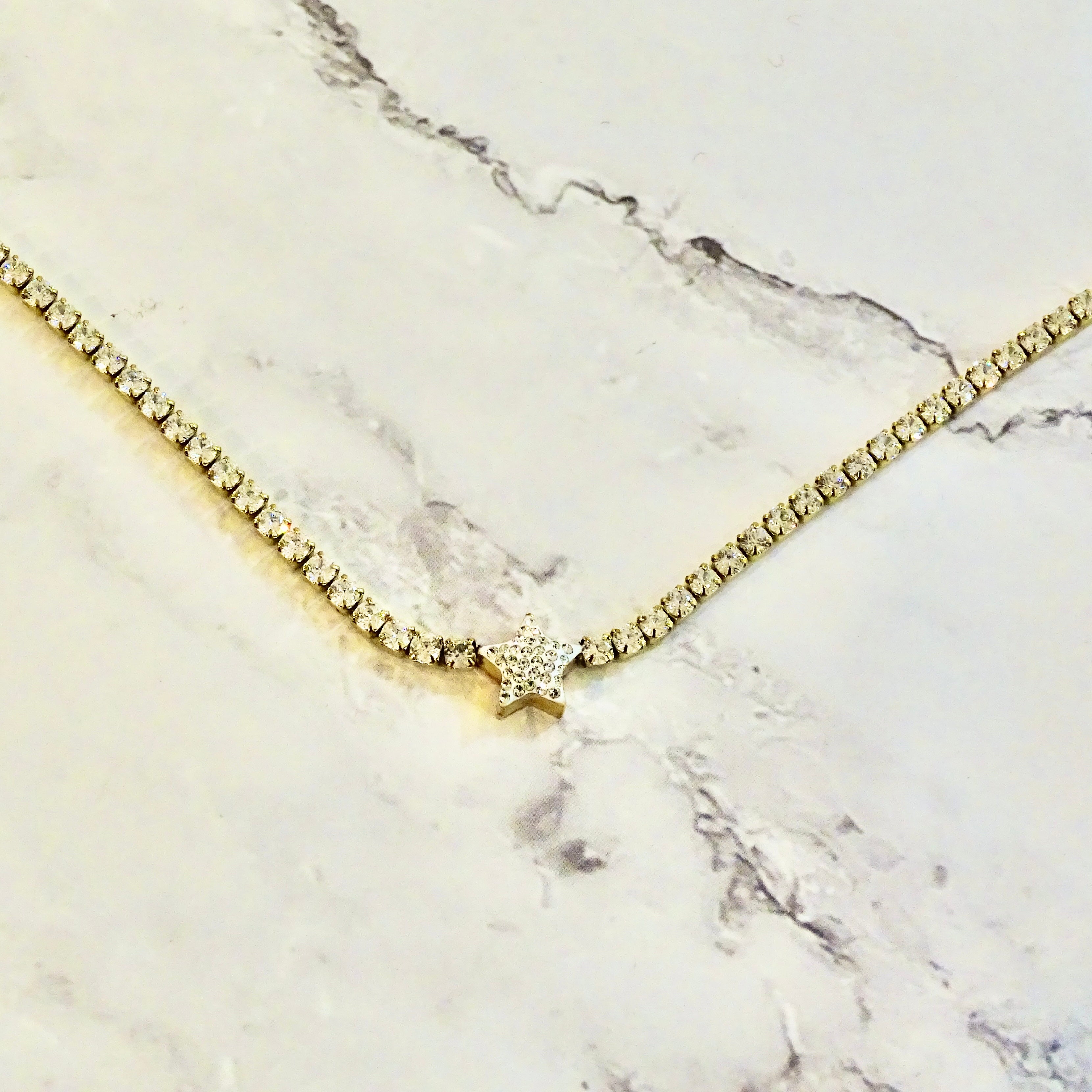 Collar Acero Inoxidable Tenis con Estrella