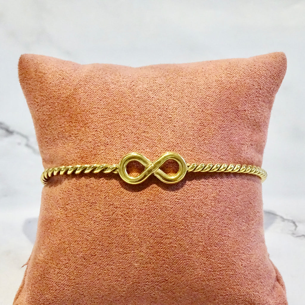 Aro Acero Inoxidable Infinito Trenzado