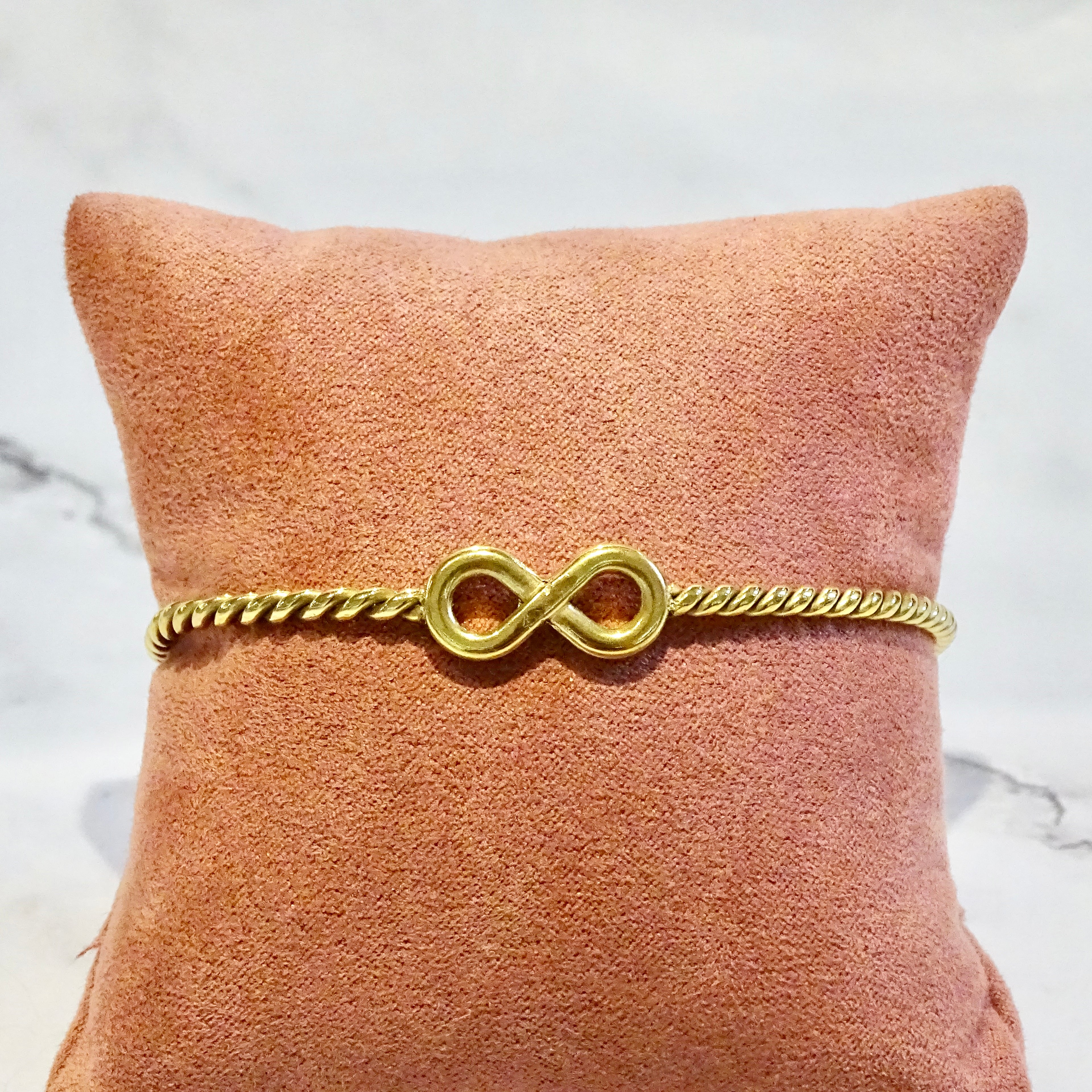 Aro Acero Inoxidable Infinito Trenzado