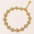Pulsera  Acero Inoxidable 12 baguettes con mini zirconias
