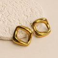 Aretes Acero Inoxidable Cuadro Hueco