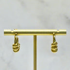 Arracadas Acero Inoxidable Espiral Dorado