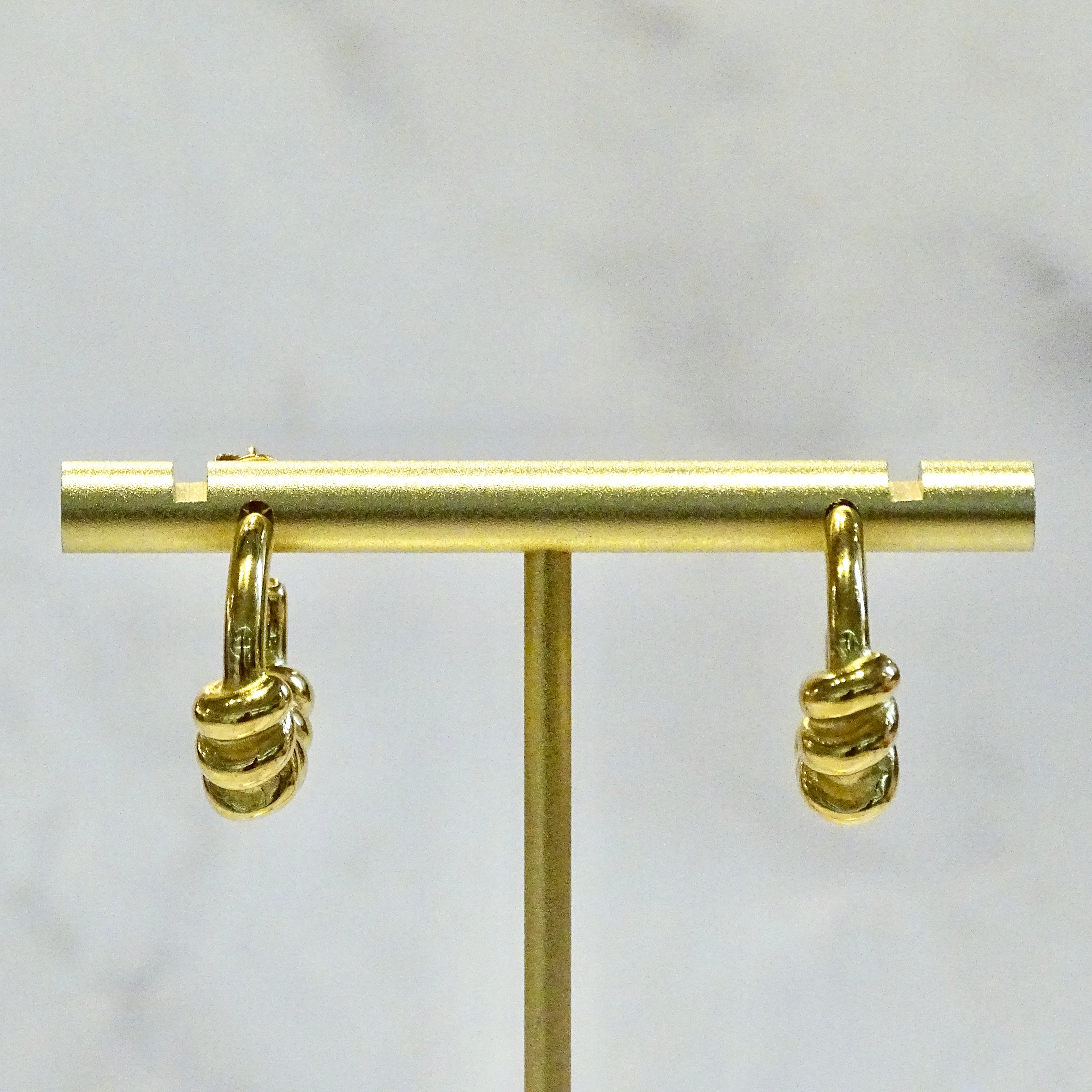 Arracadas Acero Inoxidable Espiral Dorado