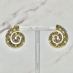 Aretes Acero Inoxidable Espiral Brillante