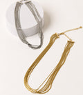 Collar Acero Inoxidable múltiples cadenas delgadas
