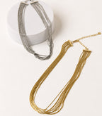 Collar Acero Inoxidable múltiples cadenas delgadas