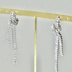 Aretes Rodio Largos con Nudo