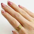 Anillo Acero Inoxidable Eslabon Ondas