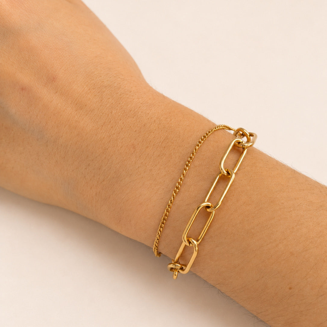 Pulsera Acero Inoxidable Doble