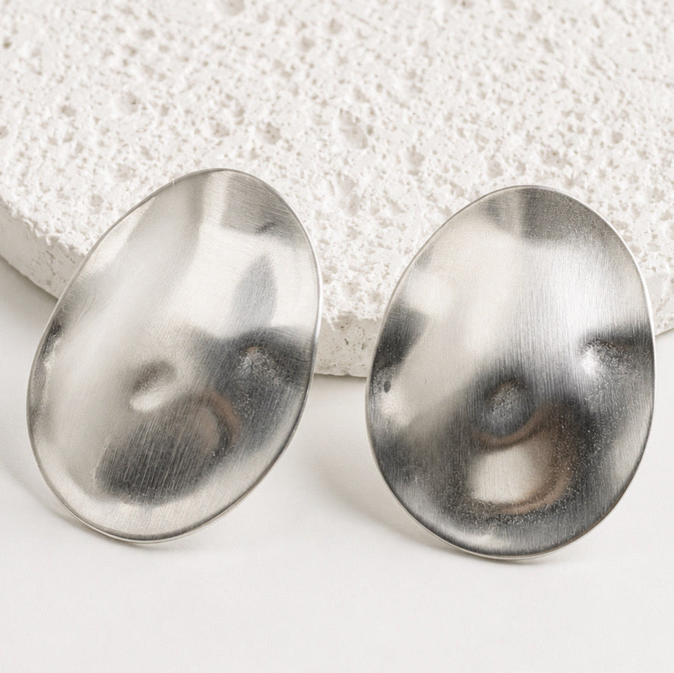 Aretes Acero Inoxidable Ovalados
