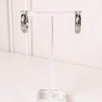 Aretes Acero Inoxidable Chunky con mini cristales