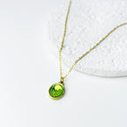 Collar Acero Inoxidable Ovalo Cristal