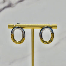 Cargar imagen en el visor de la galería, Aretes Acero Inoxidable Aro Bicolor