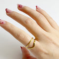 Anillo Acero Inoxidable Doble Torcido y Liso