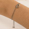 Pulsera Acero Inoxidable Ajustable con Nudo