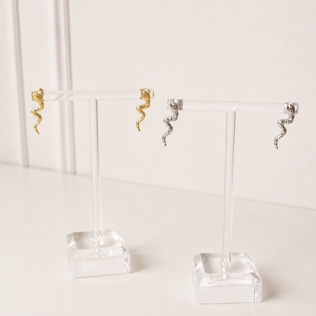 Aretes Acero Inoxidable Mini Serpientes