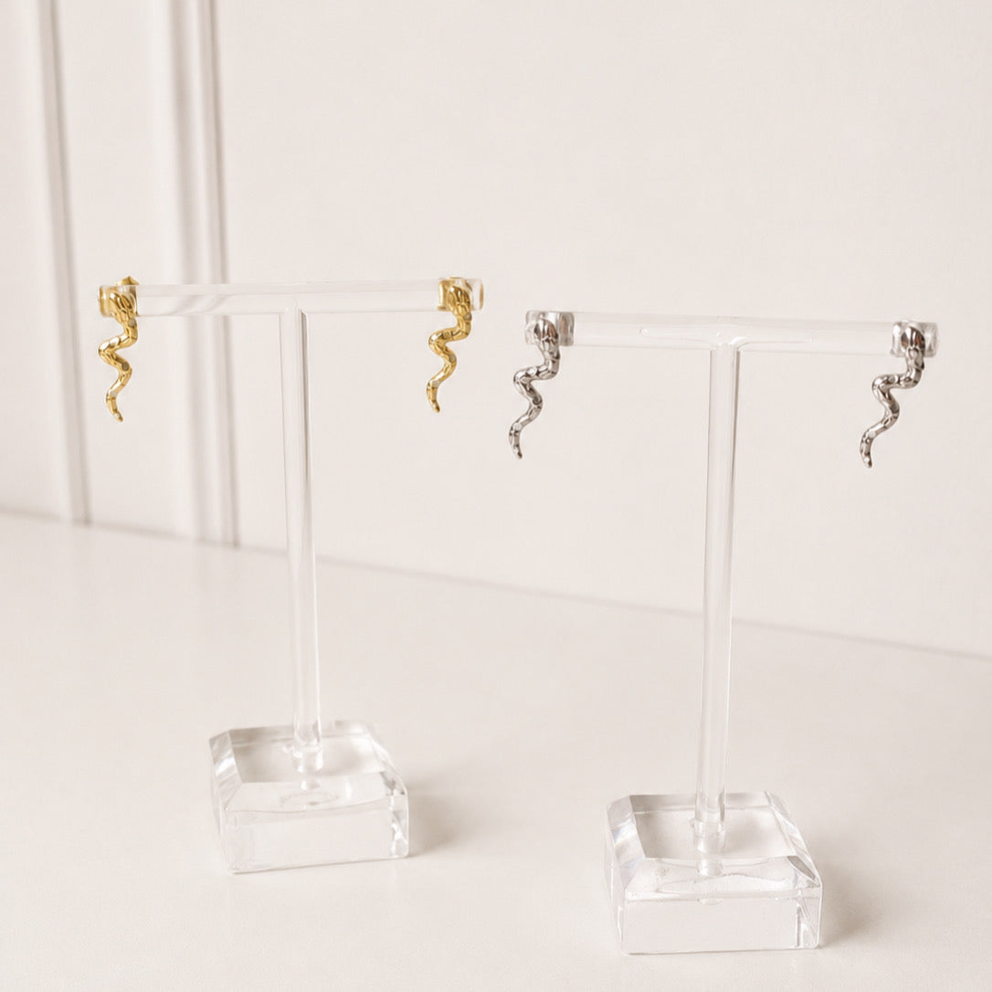 Aretes Acero Inoxidable Mini Serpientes