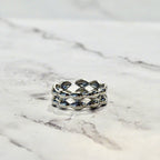 Anillo Acero Inoxidable Doble Tira