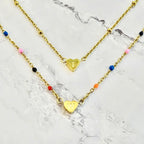 Pulsera Acero inoxidable Inicial Corazón