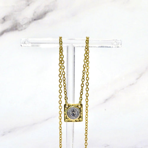 Collar Baño de Rodio San Benito