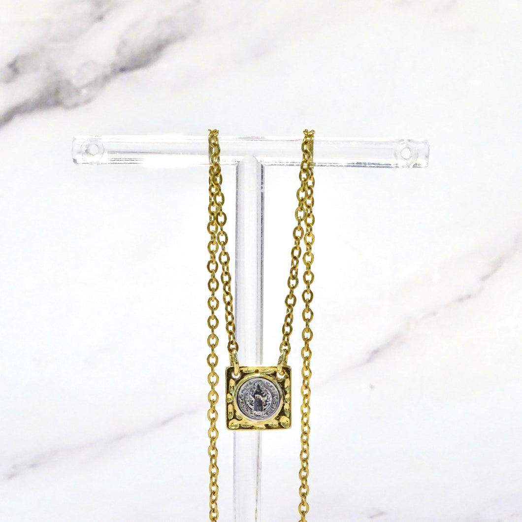 Collar Baño de Rodio San Benito