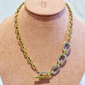 Collar Acero Inoxidable Eslabón Asimétrico