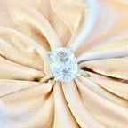 Anillo Plata 925 Óvalo Solitario Grande