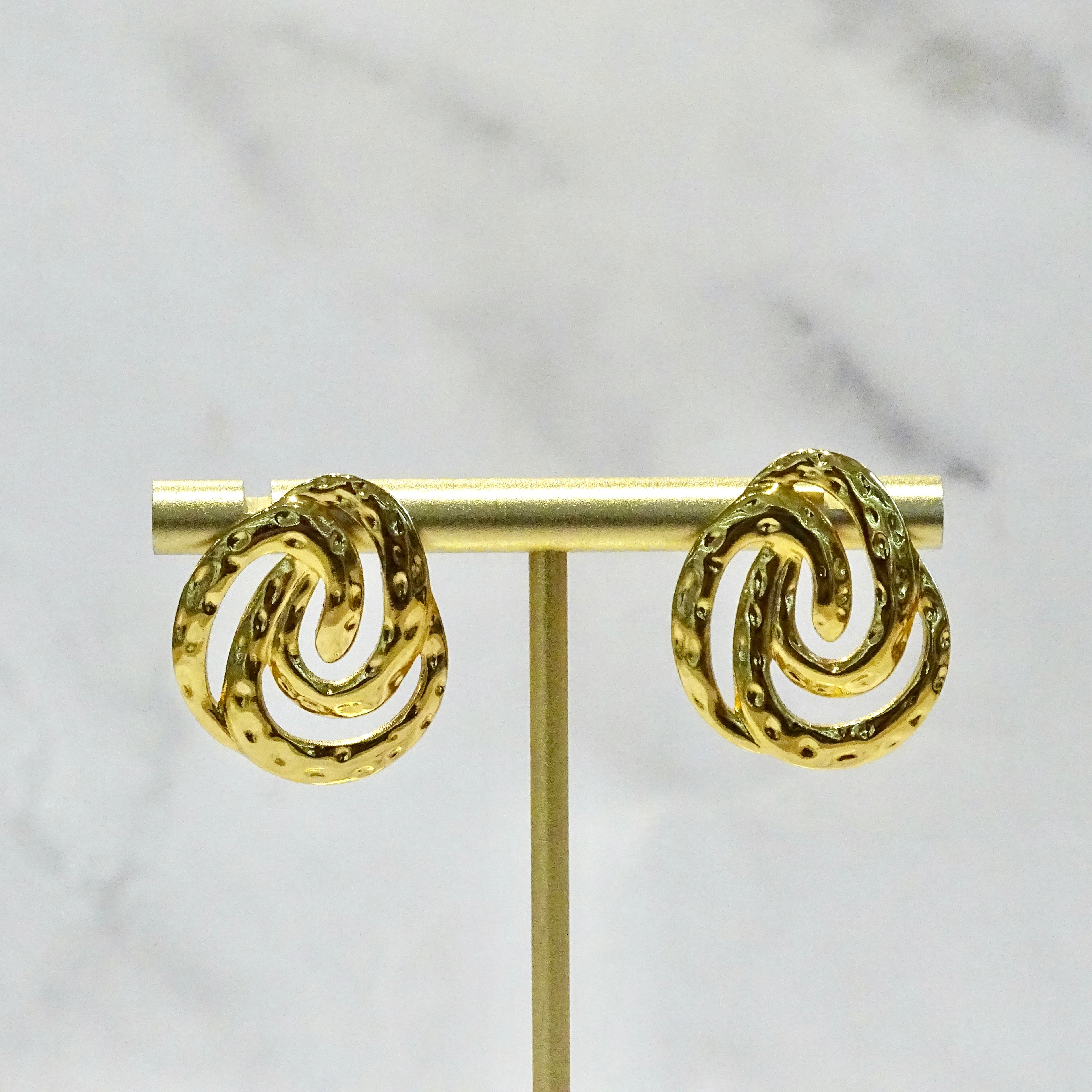 Aretes Acero Inoxidable Remolino