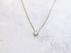 Collar Rodio Cristal Solitario