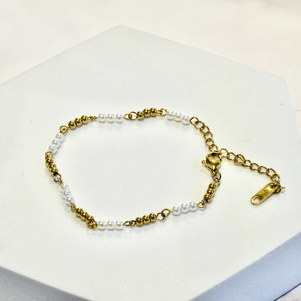 Pulsera Acero Inoxidable Pearls