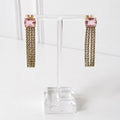 Aretes Acero Inoxidable Crist Rect y Tiras