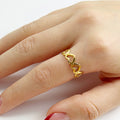 Anillo Acero Inoxidable Ajustable 7 Corazones