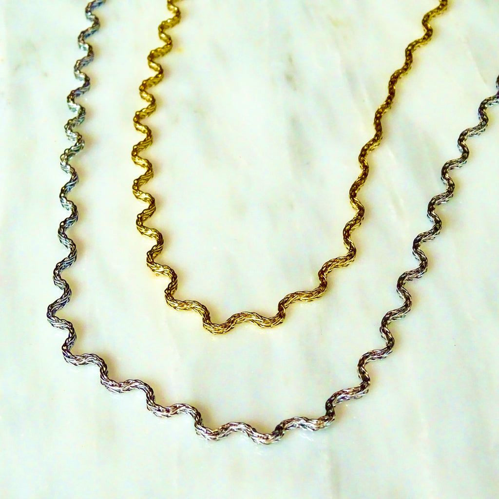 Collar Acero Inoxidable Ondas