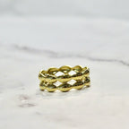 Anillo Acero Inoxidable Doble Tira