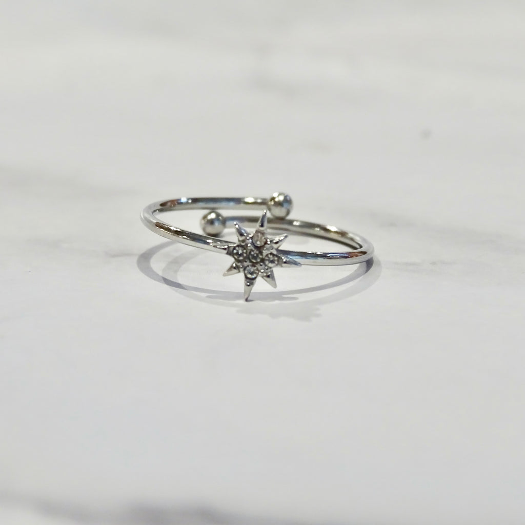 Anillo Acero Inoxidable Destello de Luz