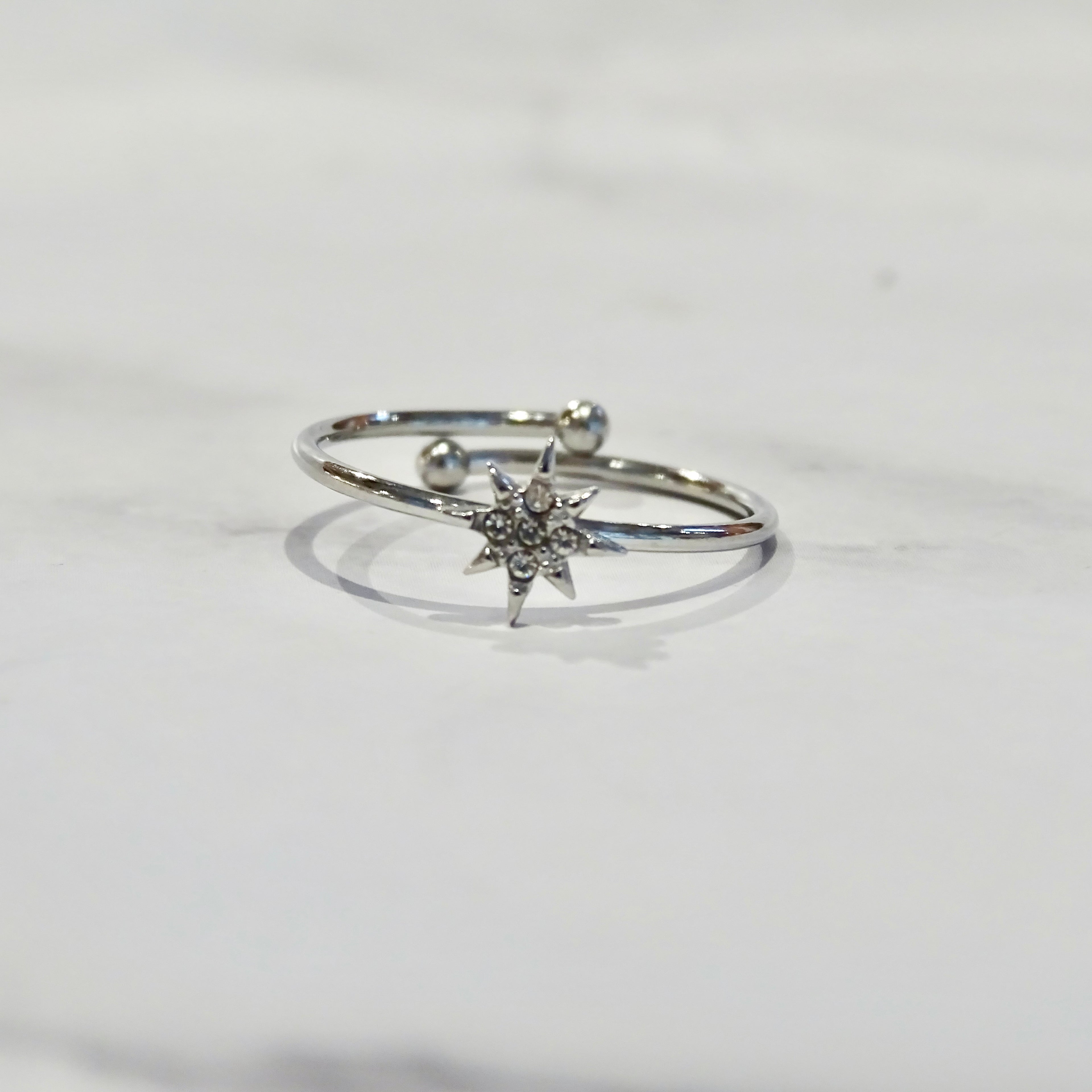 Anillo Acero Inoxidable Destello de Luz