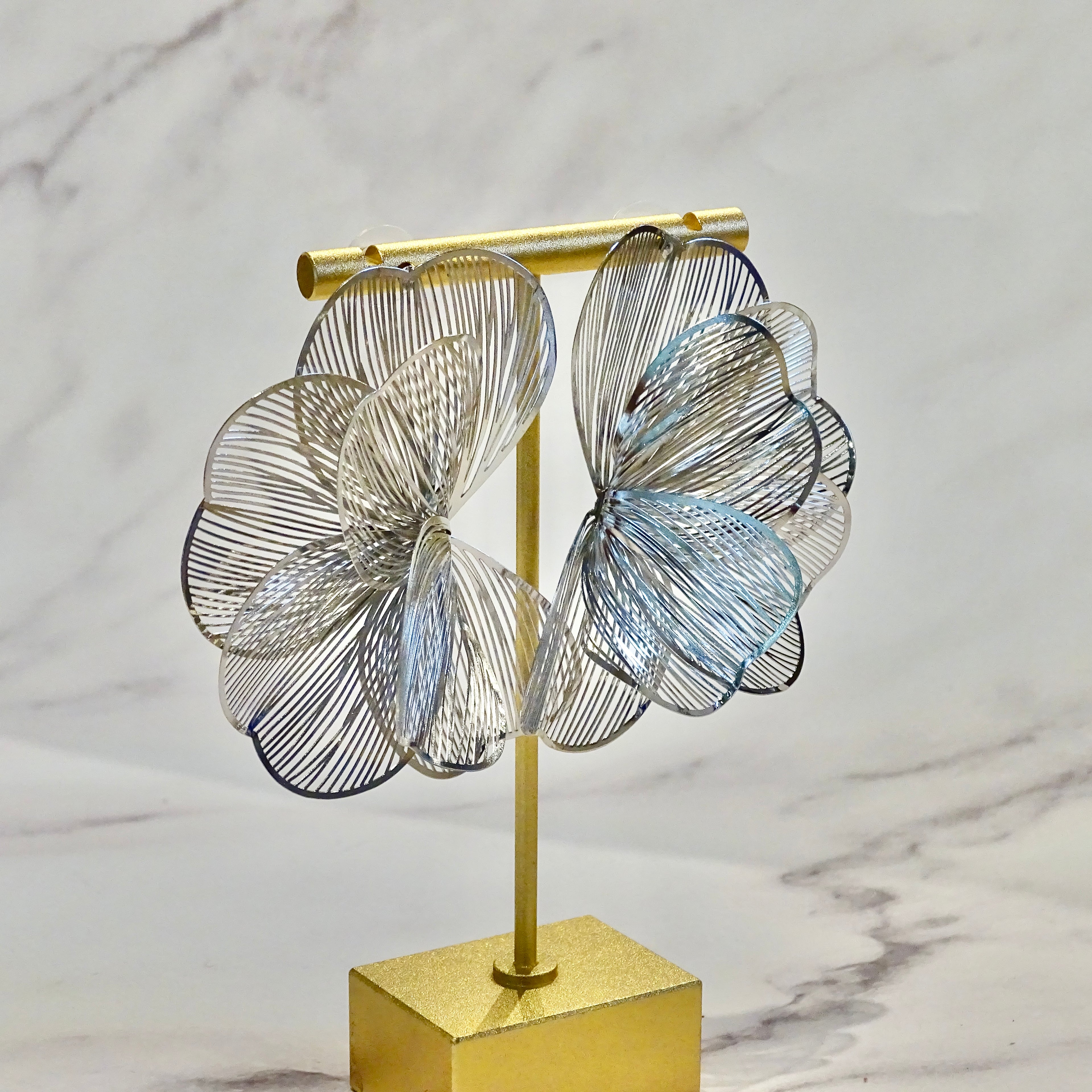 Aretes Statement Petalo Fili