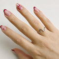 Anillo Ajustable ZigZag Con Cristales