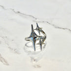 Anillo Acero Inoxidable Triple Estrella