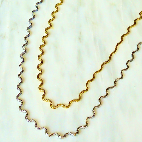 Collar Acero Inoxidable Ondas