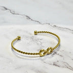 Aro Acero Inoxidable Infinito Trenzado