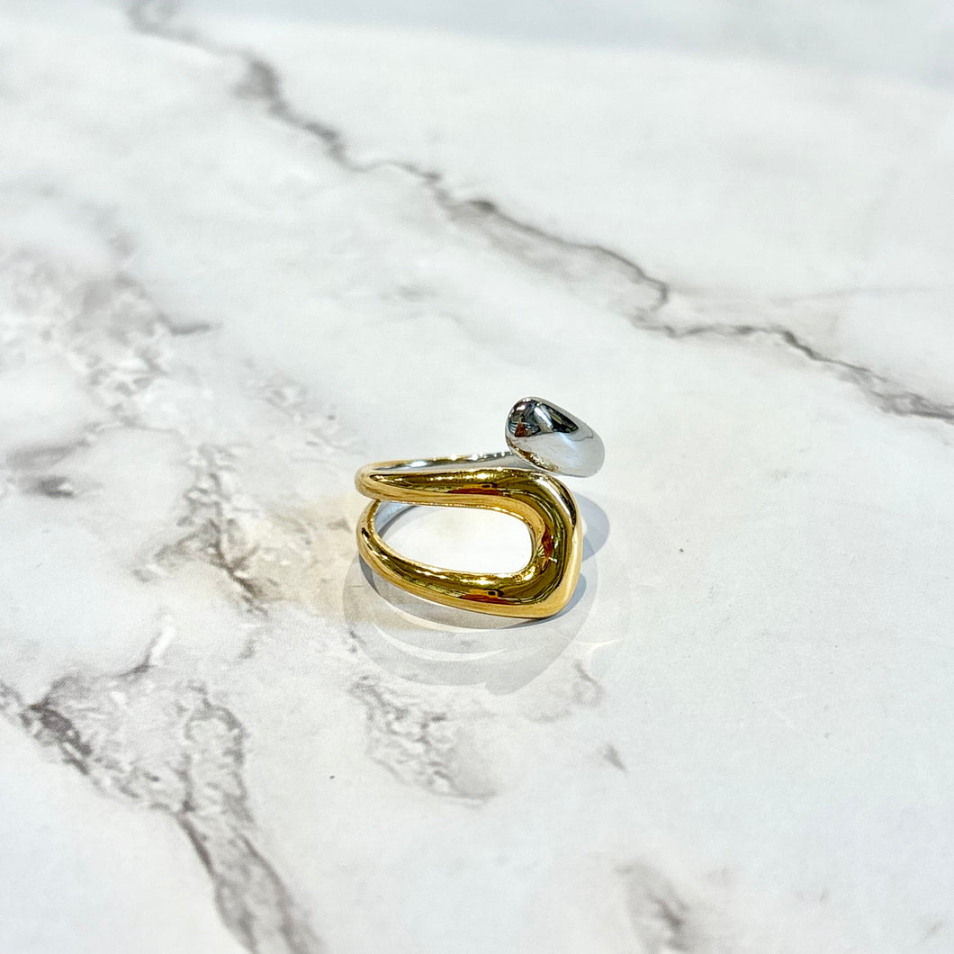 Anillo Acero Inoxidable Doble Color